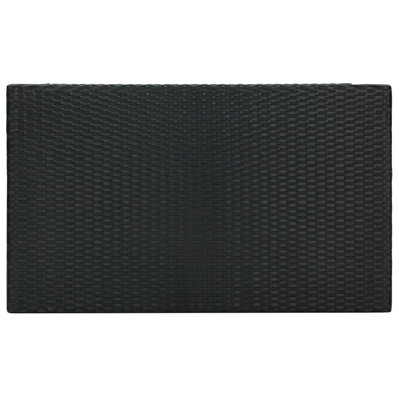 vidaXL fekete polyrattan kerti bárasztal 100 x 60,5 x 110,5 cm