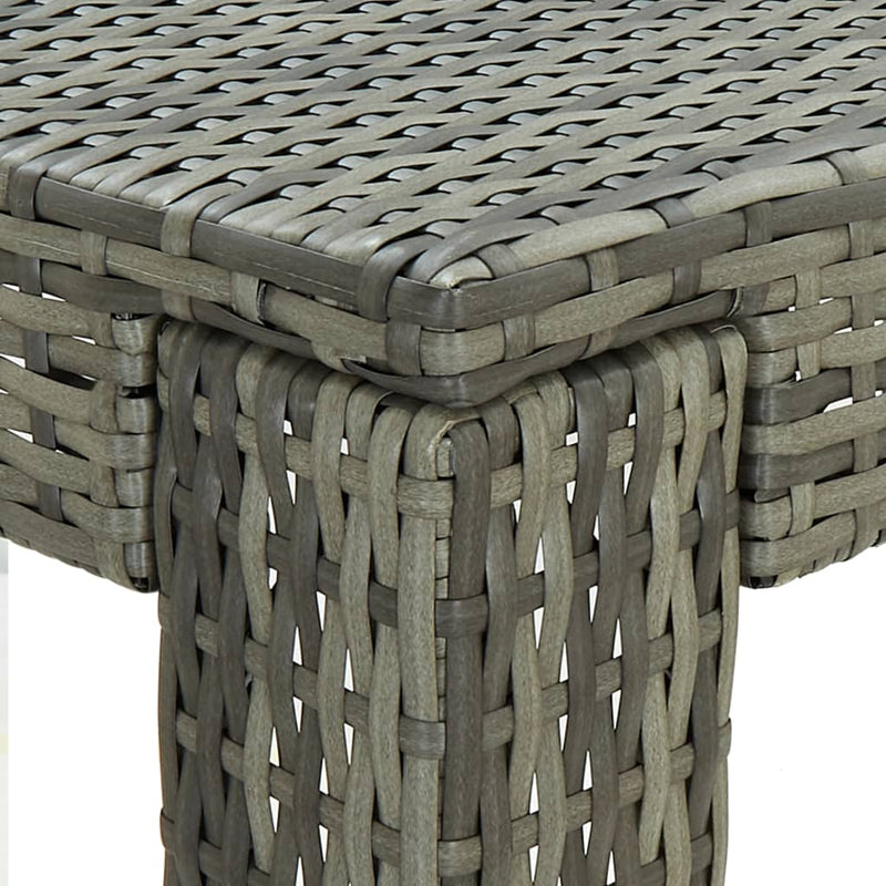 vidaXL szürke polyrattan kerti bárasztal 100 x 60,5 x 110,5 cm