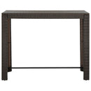 vidaXL barna polyrattan kerti bárasztal 140,5 x 60,5 x 110,5 cm