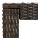 vidaXL barna polyrattan kerti bárasztal 140,5 x 60,5 x 110,5 cm