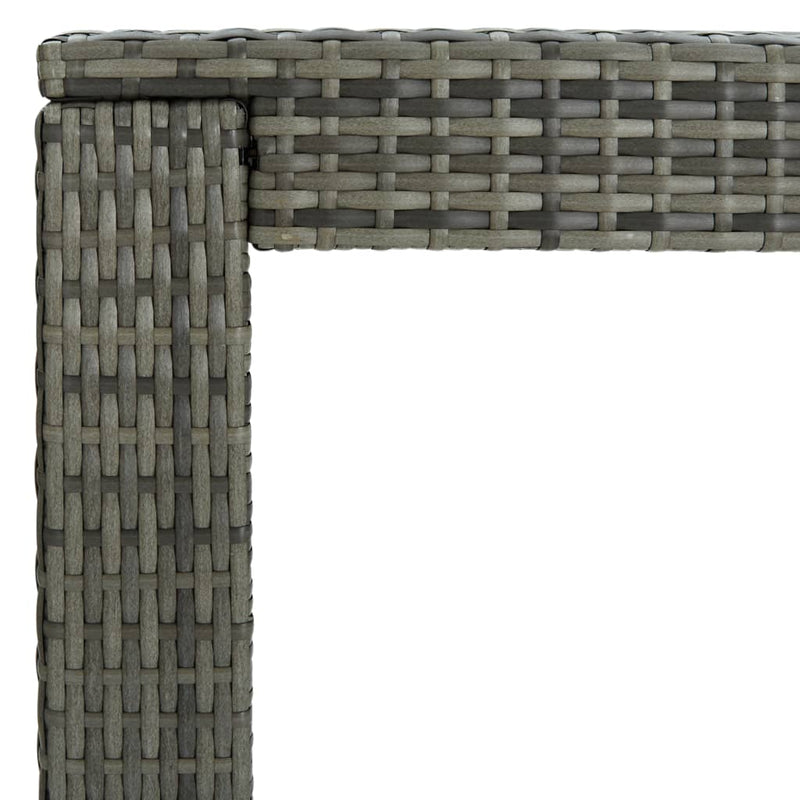 vidaXL szürke polyrattan kerti bárasztal 140,5 x 60,5 x 110,5 cm
