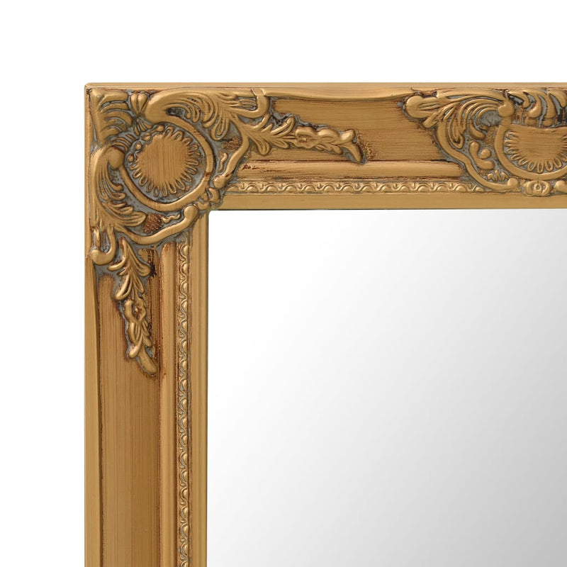 vidaXL aranyszínű barokk stílusú fali tükör 60 x 40 cm
