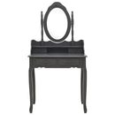 vidaXL szürke császárfa fésülködőasztal-szett ülőkével 75x69x140 cm