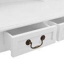 vidaXL fehér császárfa fésülködőasztal-szett ülőkével 80 x 69 x 141 cm