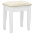 vidaXL fehér császárfa MDF fésülködőasztal ülőkével 65x36x128 cm