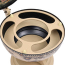 vidaXL fehér asztali földgömb alakú eukaliptuszfa bárszekrény/bortartó