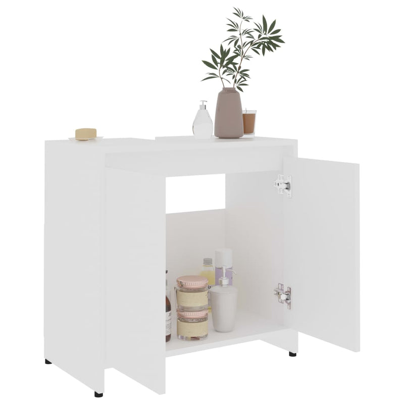 vidaXL fehér szerelt fa fürdőszobaszekrény 60 x 33 x 61 cm