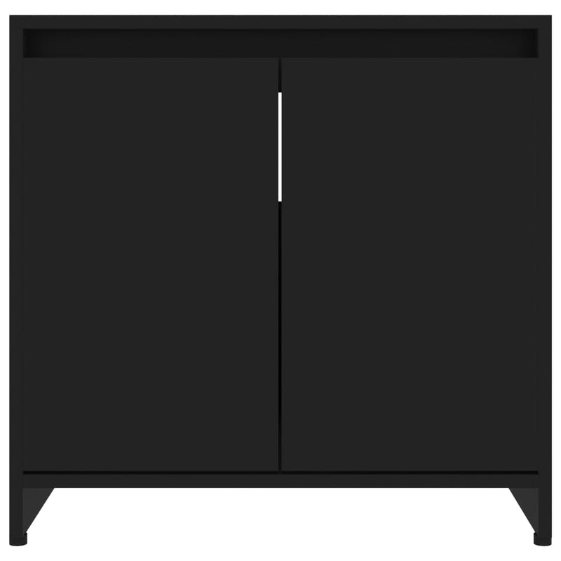 vidaXL fekete szerelt fa fürdőszobaszekrény 60 x 33 x 61 cm