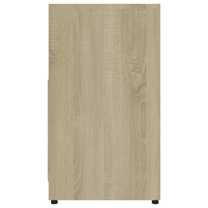 vidaXL sonoma tölgy színű szerelt fa fürdőszobaszekrény 60x33x61 cm