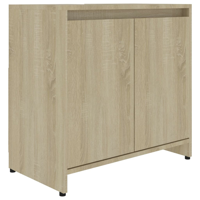 vidaXL sonoma tölgy színű szerelt fa fürdőszobaszekrény 60x33x61 cm