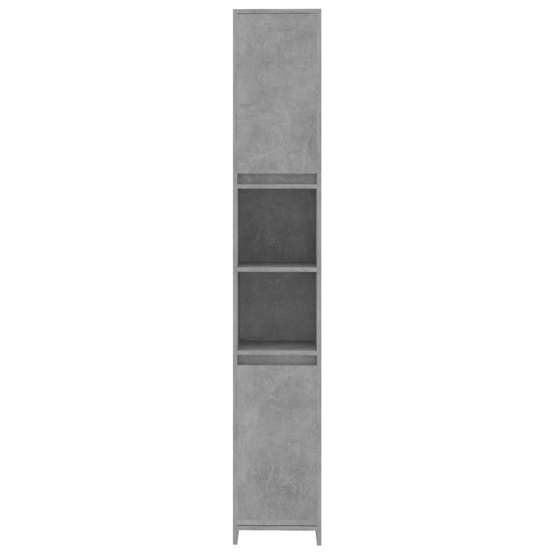 vidaXL betonszürke szerelt fa fürdőszobaszekrény 30 x 30 x 183,5 cm