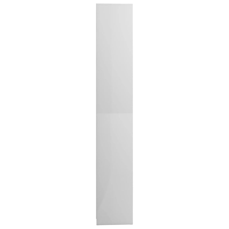 vidaXL magasfényű fehér szerelt fa fürdőszobaszekrény 30x30x183,5 cm