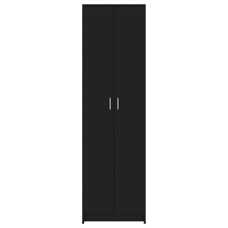 vidaXL fekete szerelt fa előszobaszekrény 55 x 25 x 189 cm