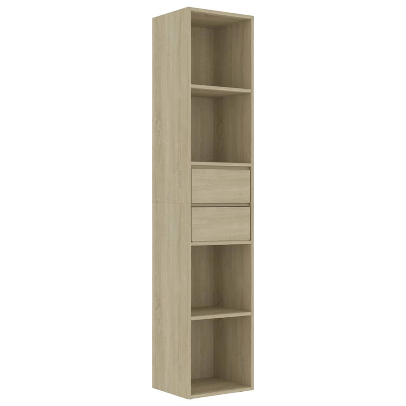 vidaXL sonoma tölgy színű szerelt fa könyvszekrény 36 x 30 x 171 cm