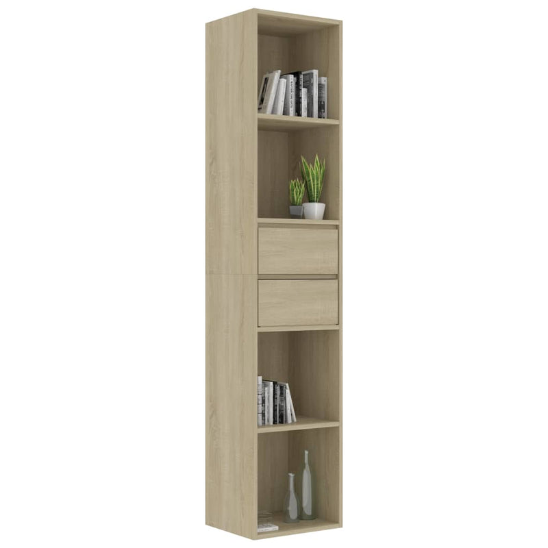 vidaXL sonoma tölgy színű szerelt fa könyvszekrény 36 x 30 x 171 cm