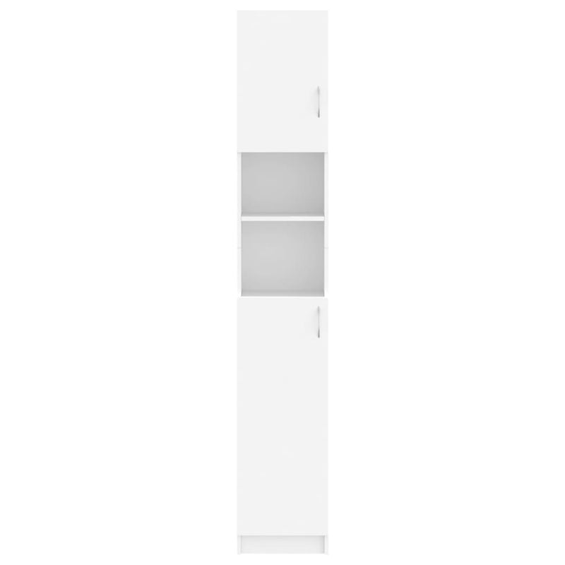 vidaXL fehér szerelt fa fürdőszobaszekrény 32 x 25,5 x 190 cm