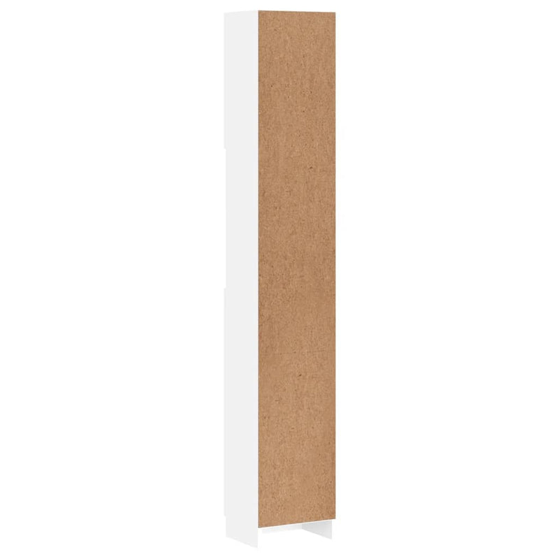 vidaXL fehér szerelt fa fürdőszobaszekrény 32 x 25,5 x 190 cm