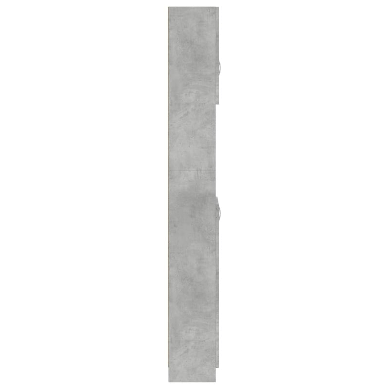 vidaXL betonszürke szerelt fa fürdőszobaszekrény 32 x 25,5 x 190 cm