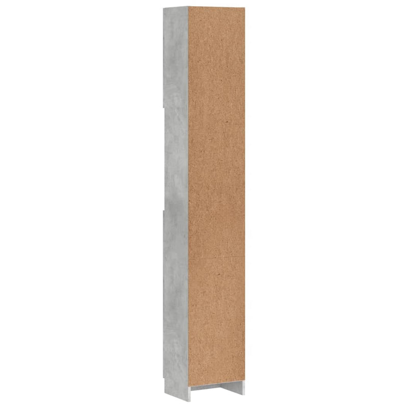 vidaXL betonszürke szerelt fa fürdőszobaszekrény 32 x 25,5 x 190 cm