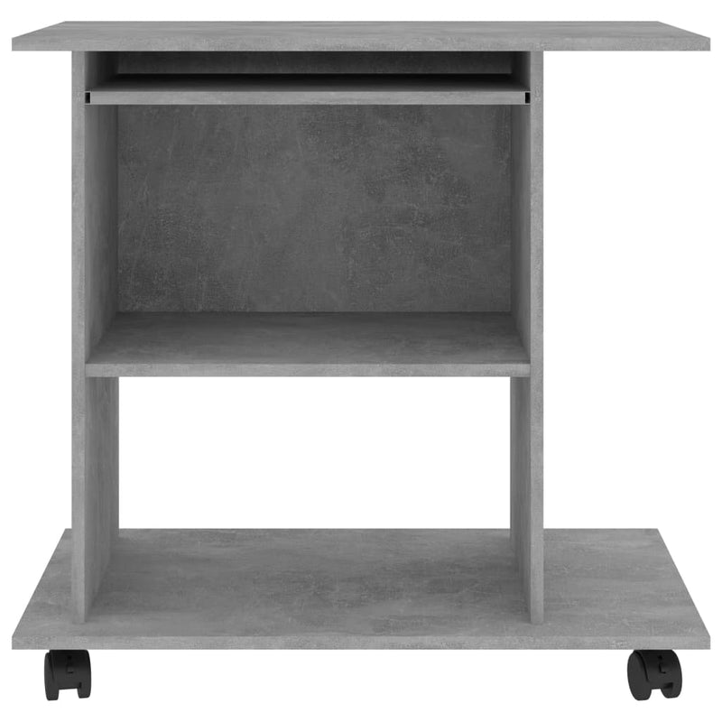 vidaXL betonszürke szerelt fa számítógépasztal 80 x 50 x 75 cm