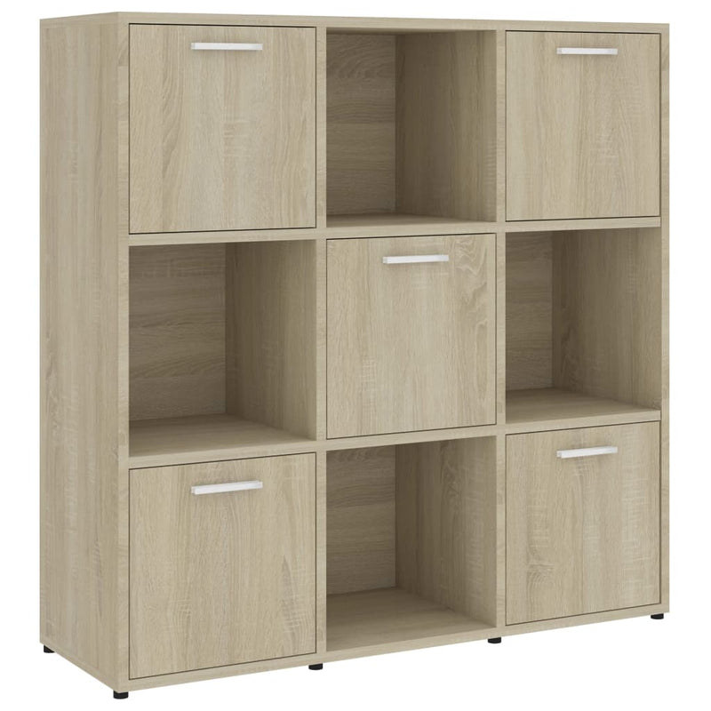vidaXL sonoma tölgy színű szerelt fa könyvszekrény 90 x 30 x 90 cm