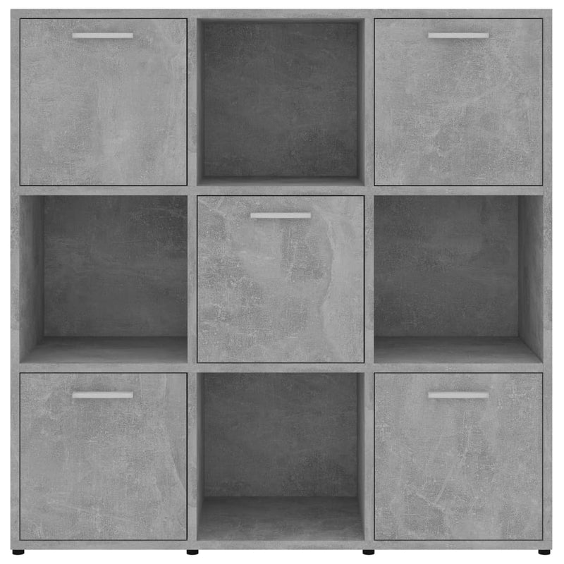 vidaXL betonszürke szerelt fa könyvszekrény 90 x 30 x 90 cm