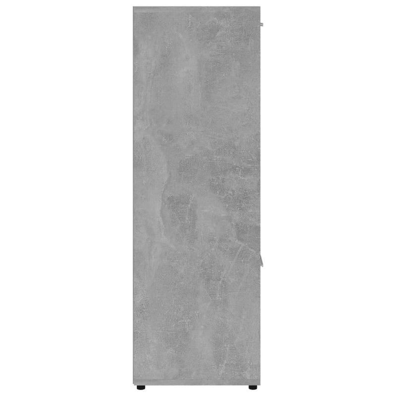 vidaXL betonszürke szerelt fa könyvszekrény 90 x 30 x 90 cm