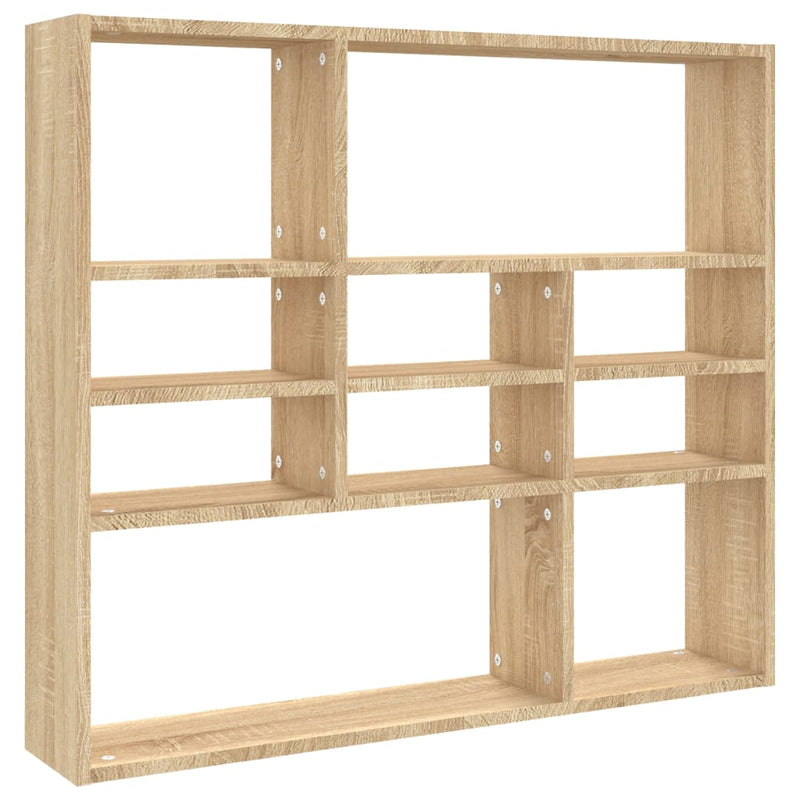 vidaXL sonoma tölgy szerelt fa fali polc 90 x 16 x 78 cm