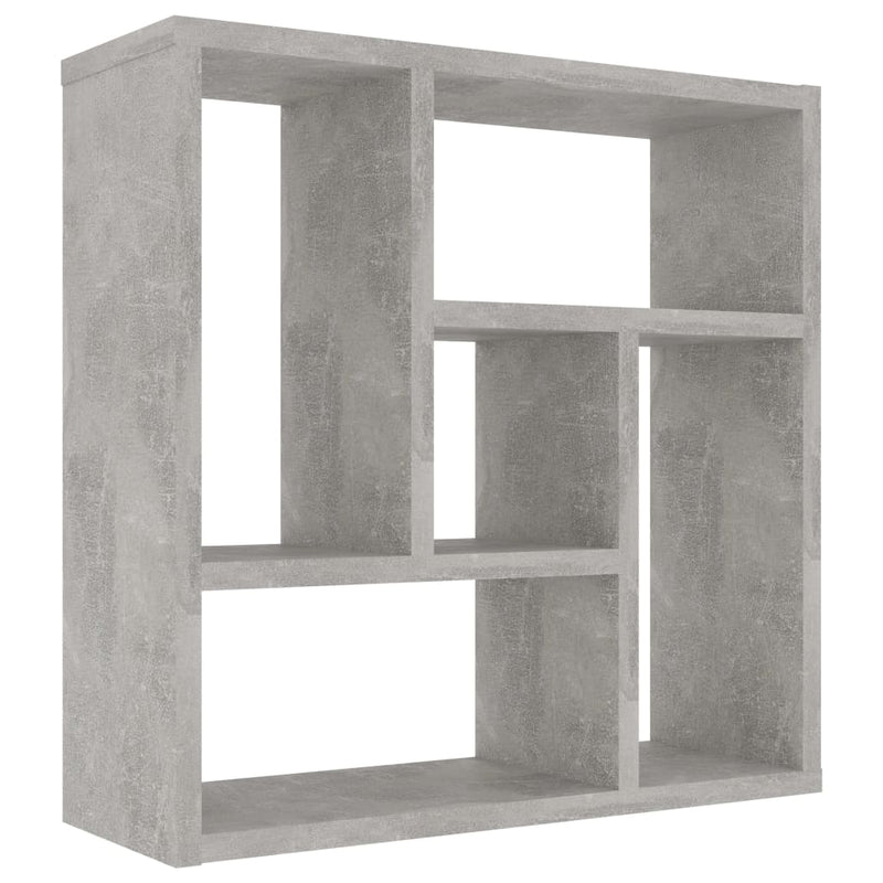 vidaXL betonszürke szerelt fa fali polc 45,1 x 16 x 45,1 cm