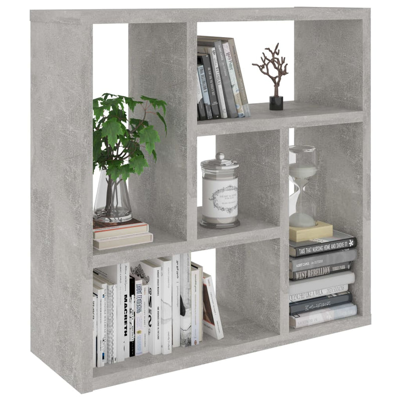 vidaXL betonszürke szerelt fa fali polc 45,1 x 16 x 45,1 cm
