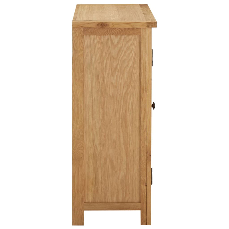 vidaXL tömör tölgyfa bortartó szekrény 11 palackhoz 80 x 32 x 80 cm