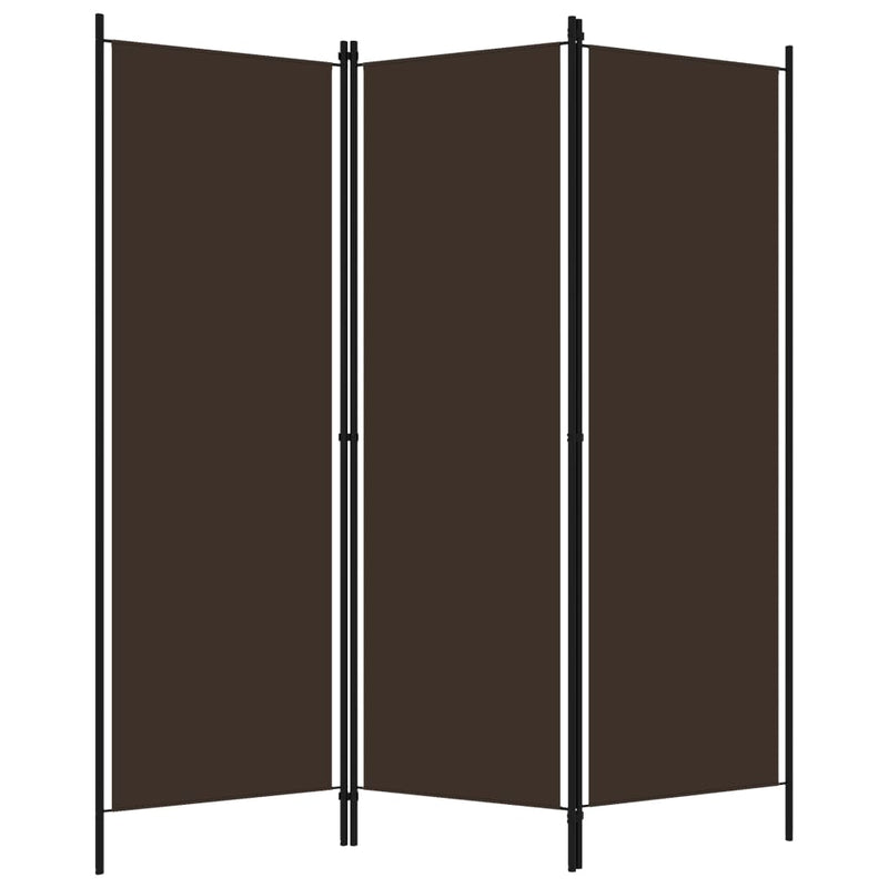 vidaXL barna 3 paneles paraván 150 x 180 cm