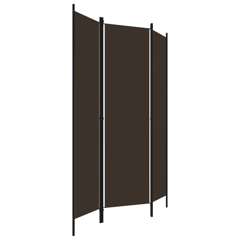 vidaXL barna 3 paneles paraván 150 x 180 cm