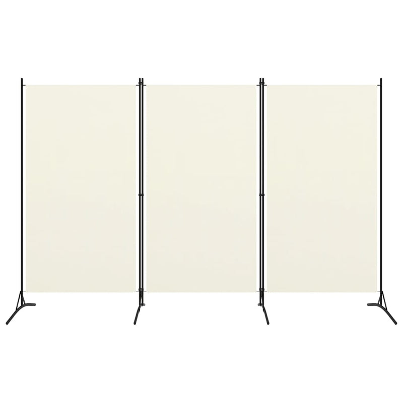 vidaXL fehér 3 paneles szövetparaván 260x180 cm