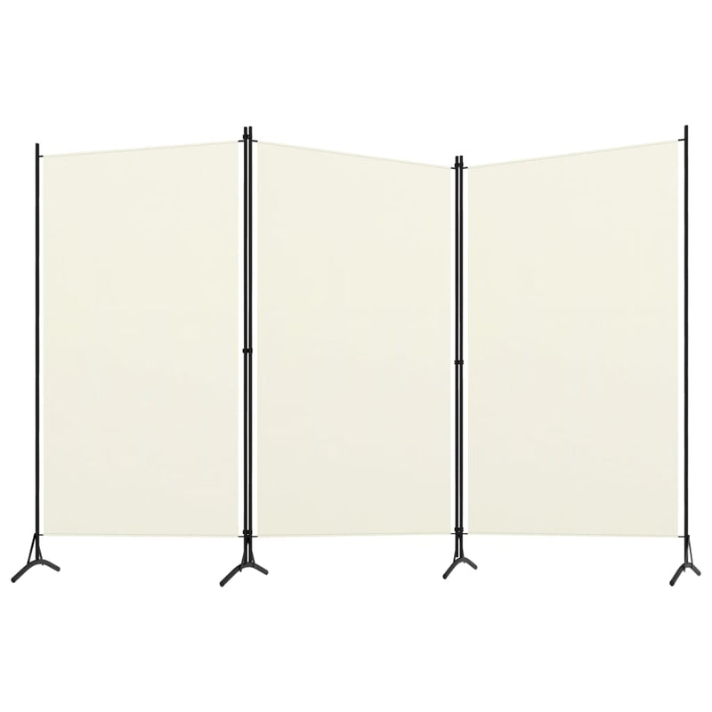 vidaXL fehér 3 paneles szövetparaván 260x180 cm
