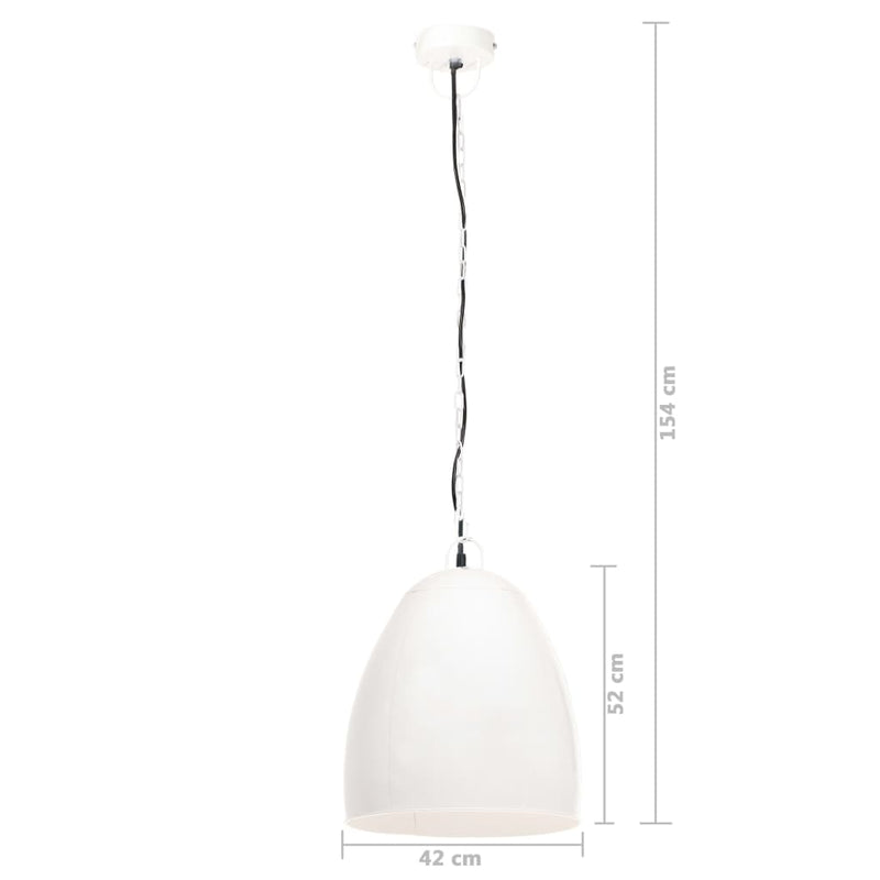 vidaXL kerek fehér ipari függőlámpa 25 W 42 cm E27