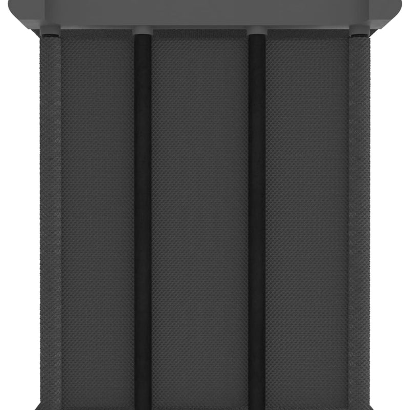 vidaXL 6 rekeszes szürke szövet bemutató polc 103 x 30 x 72,5 cm