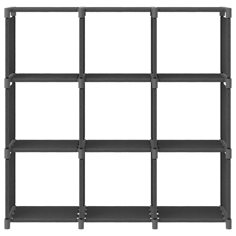 vidaXL 9 rekeszes szürke szövet bemutató polc 103 x 30 x 107,5 cm