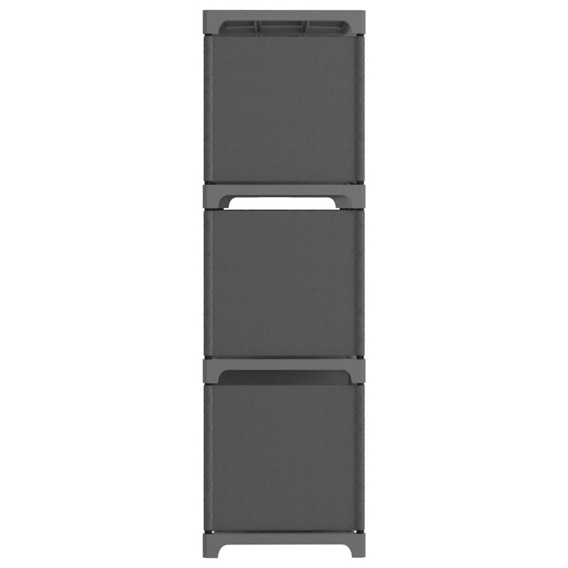 vidaXL 9 rekeszes szürke szövet bemutató polc 103 x 30 x 107,5 cm