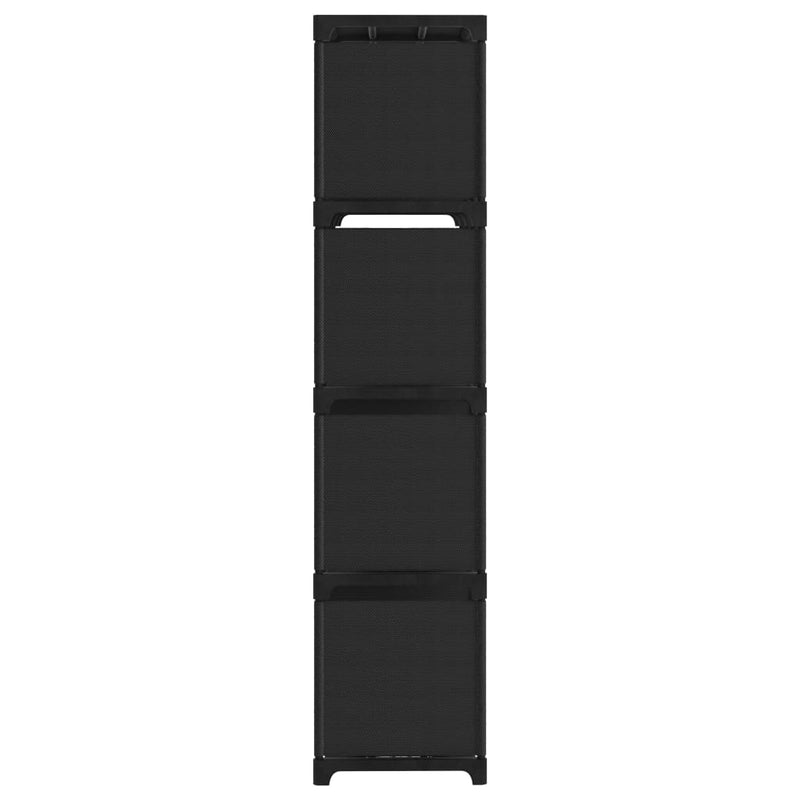vidaXL 12 rekeszes fekete szövet bemutató polc 103 x 30 x 141 cm