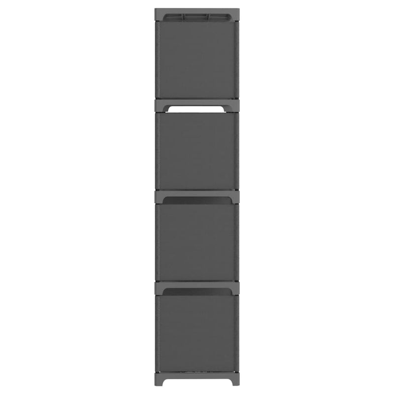 vidaXL 12 rekeszes szürke szövet bemutató polc 103 x 30 x 141 cm