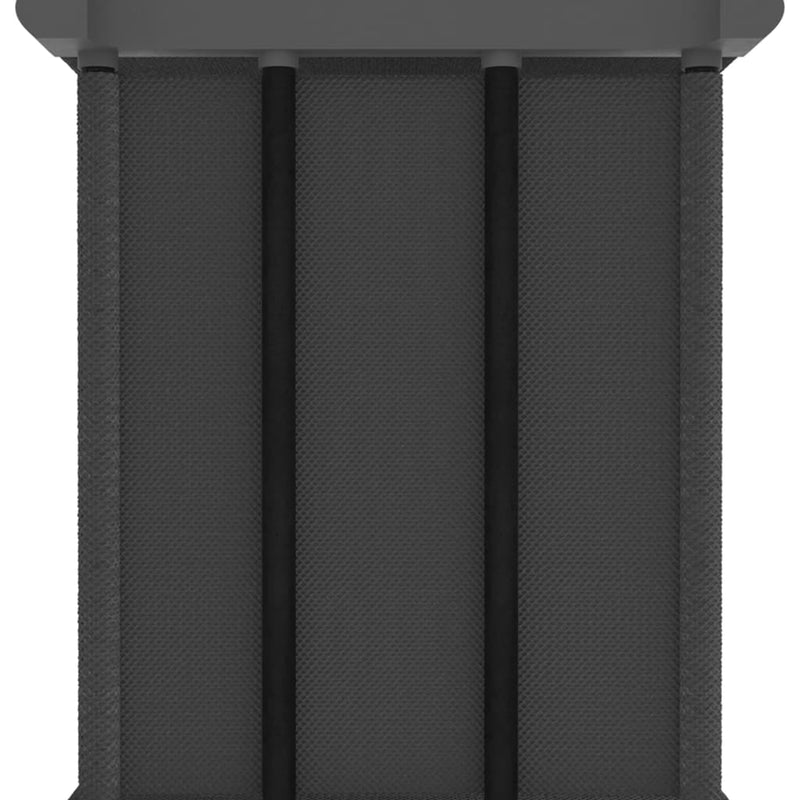 vidaXL 12 rekeszes szürke szövet bemutató polc 103 x 30 x 141 cm