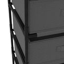 vidaXL szürke acél tárolóállvány 4 szövetkosárral