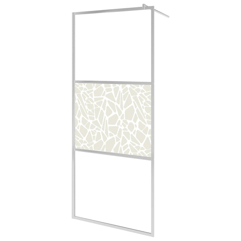 vidaXL zuhanyfal kőmintás ESG üveggel 80 x 195 cm