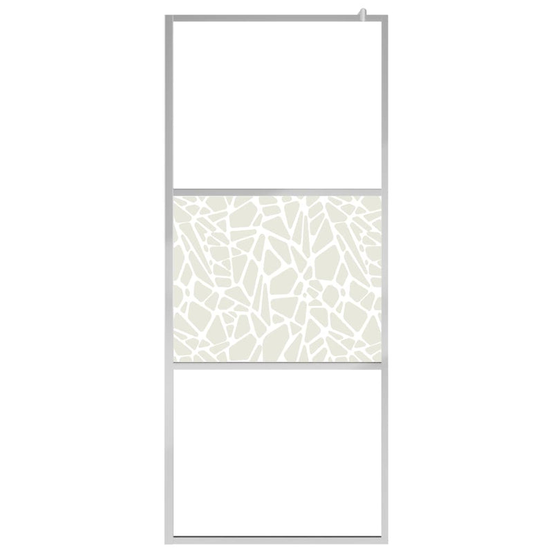 vidaXL zuhanyfal kőmintás ESG üveggel 80 x 195 cm