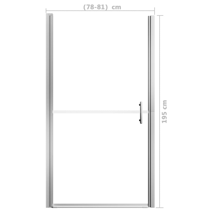 vidaXL edzett üveg zuhanyajtó 81 x 195 cm