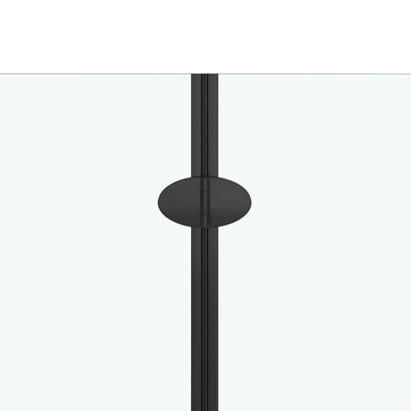 vidaXL 3 paneles fekete ESG zuhanyzó összecsukható ajtóval 130x138 cm