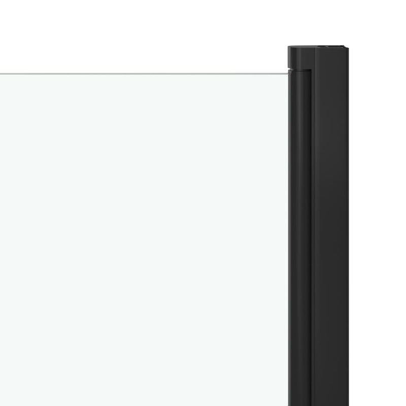 vidaXL 3 paneles fekete ESG zuhanyzó összecsukható ajtóval 130x138 cm