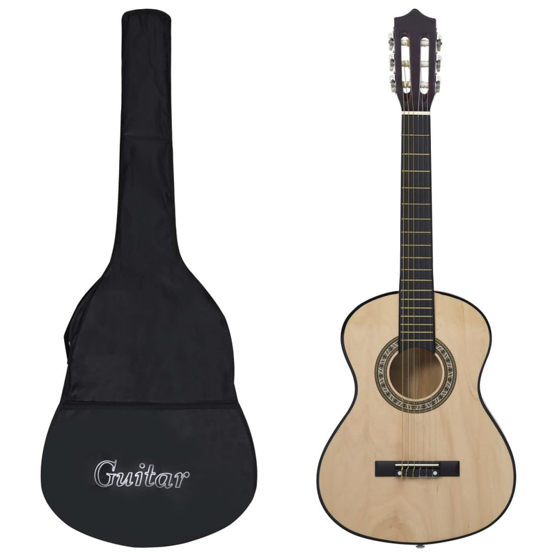 vidaXL 1/2-es klasszikus gitár kezdőknek és gyereknek tokkal 34"