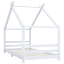 vidaXL fehér tömör fenyőfa gyerekágy-keret 90 x 200 cm